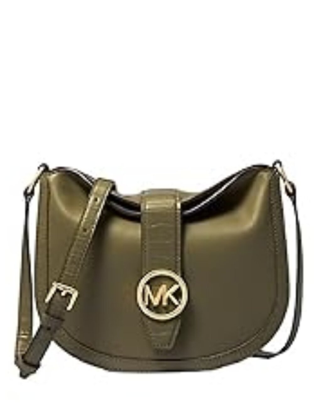 #102 NWT - Michael Kors Gabby Small Logo Hobo Crossbody Bag (Olive)